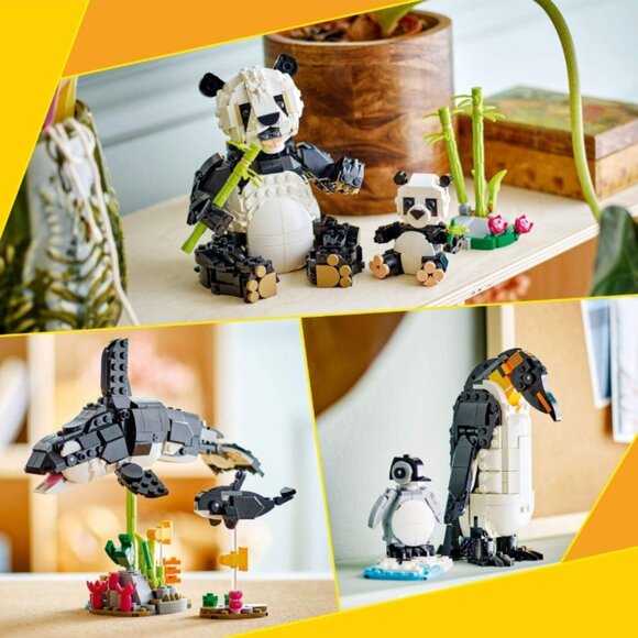 LEGO Creator Wild Animals Panda Family, 3 in 1 set Panda Orca Penguin 626 Pieces - Picture 2 of 4